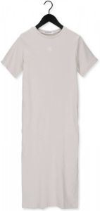 Calvin Klein Gebroken Wit Midi Jurk Ck Rib Long T shirt Dress
