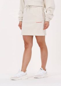 Calvin Klein Gebroken Wit Minirok Two Tone Monogram Skirt