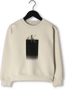 Calvin Klein Gebroken Wit Sweater Gradient Logo Sweatshirt