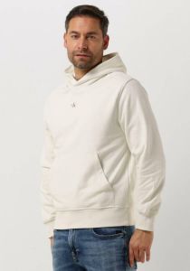 Calvin Klein Witte Katoenen Sweater met Capuchon en Print Wit