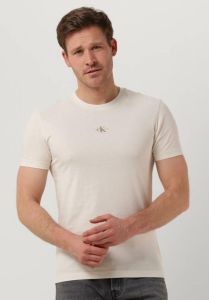 Calvin Klein Gebroken Wit T-shirt Micro Monologo Tee