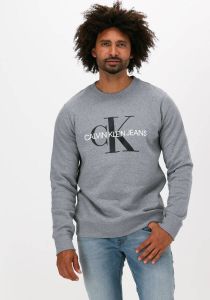 Calvin Klein Grijze Sweater Iconic Monogram Crewneck