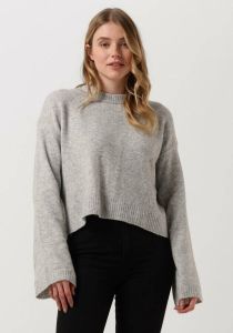 Calvin Klein Grijze Trui Fluffy Wide Open Sleeves Sweater