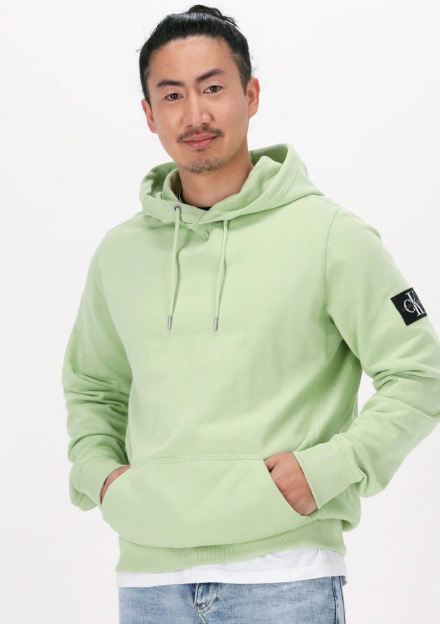 Calvin Klein Groene Sweatshirt met Capuchon en Opgezet Logo Green Heren