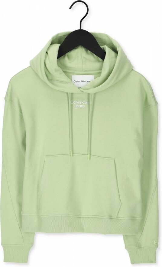 Calvin Klein Hoodie STACKED LOGO HOODIE met benadrukte -logo-print