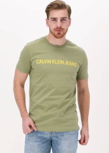 CALVIN KLEIN JEANS T-shirt van biologisch katoen faded olive