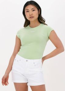 Calvin Klein Shirt met ronde hals STACKED LOGO TIGHT TEE met jeans logo-opschrift