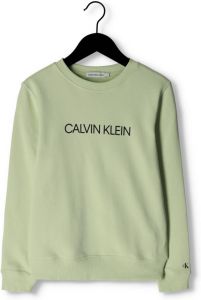 Calvin Klein Groene Trui Institutional Logo Sweatshirt