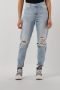 Calvin Klein Dames Gewassen 5-Pocket Jeans met Versleten Effect Blauw Dames - Thumbnail 1