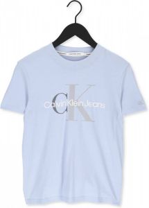 Calvin Klein Shirt met ronde hals TWO TONE MONOGRAM REGULAR TEE met groot ck logomonogram & opschrift