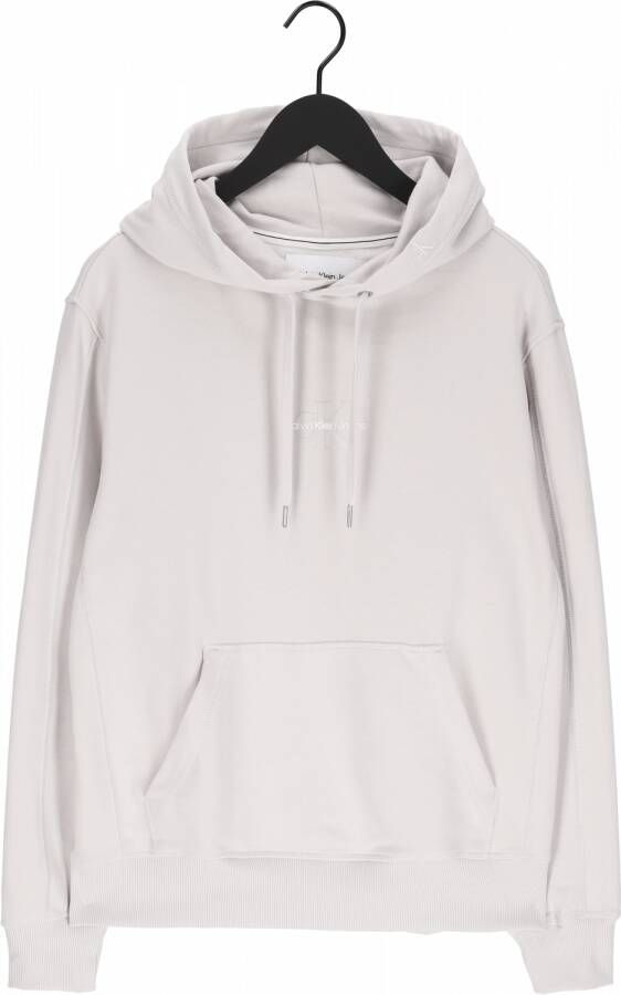 CALVIN KLEIN Truien & Vesten Monogram Logo Hoodie Lichtgrijs