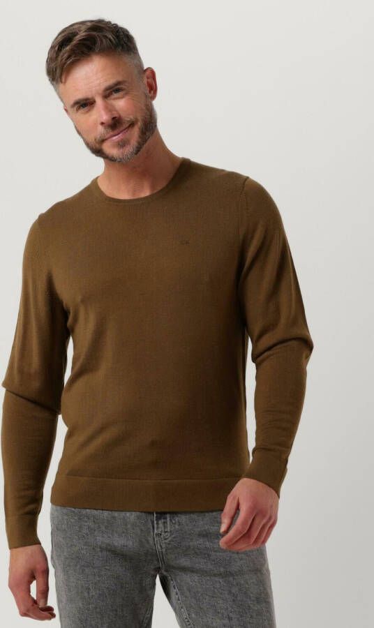 Calvin Klein Olijf Sweater Superior Wool Crew Neck Sweater