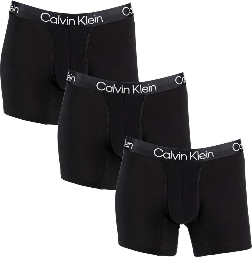 CALVIN KLEIN UNDERWEAR Calvin Klein Heren Boxershorts 3-pack Boxer Briefs Zwart - Foto 2
