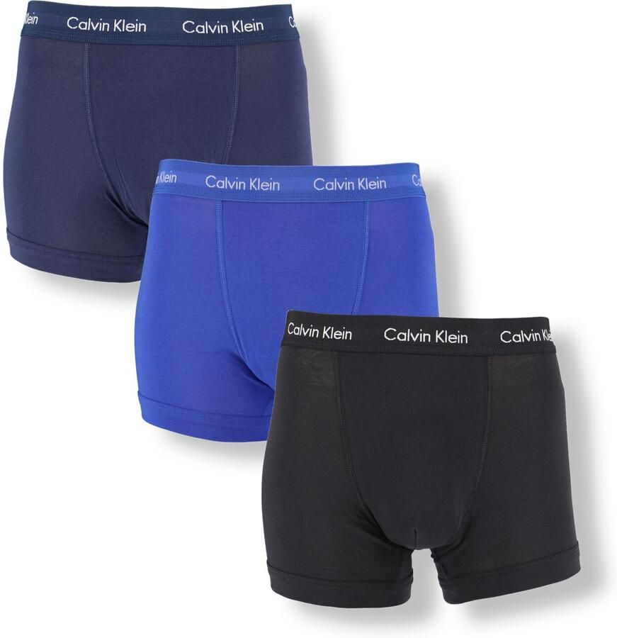Calvin Klein Boxershort CK BOXER BRIEF 3 PACK in blau tinten met logo-elastische tailleband (3 stuks) - Foto 2