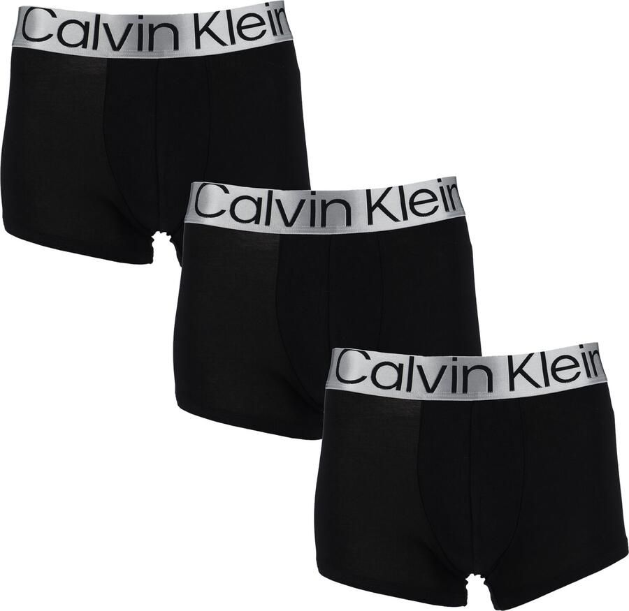 Calvin Klein Underwear Boxershort met elastische band met logo in een set van 3 stuks model 'Steel' - Foto 2