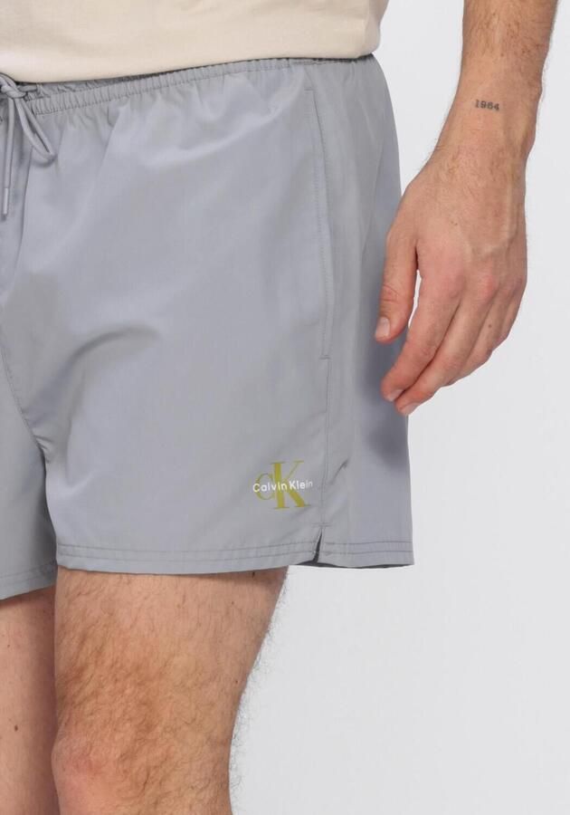 CALVIN KLEIN UNDERWEAR Calvin Klein Heren Zwembroeken Short Drawstring Waistband Lichtgrijs - Foto 4
