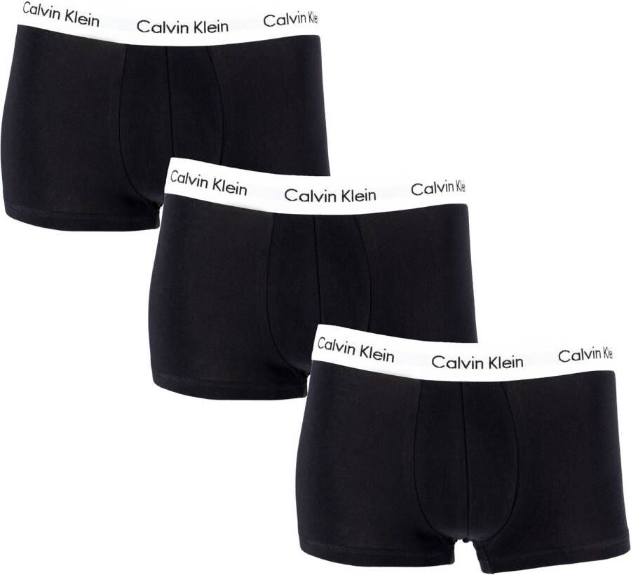 Calvin Klein Underwear Low rise boxershort met elastische band met logo in een set van 3 stuks