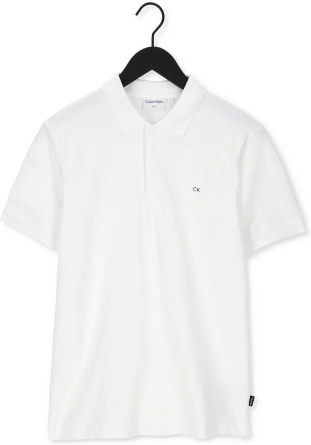 CALVIN KLEIN Heren Polo's & T-shirts Stretch Pique Slim Polo Wit