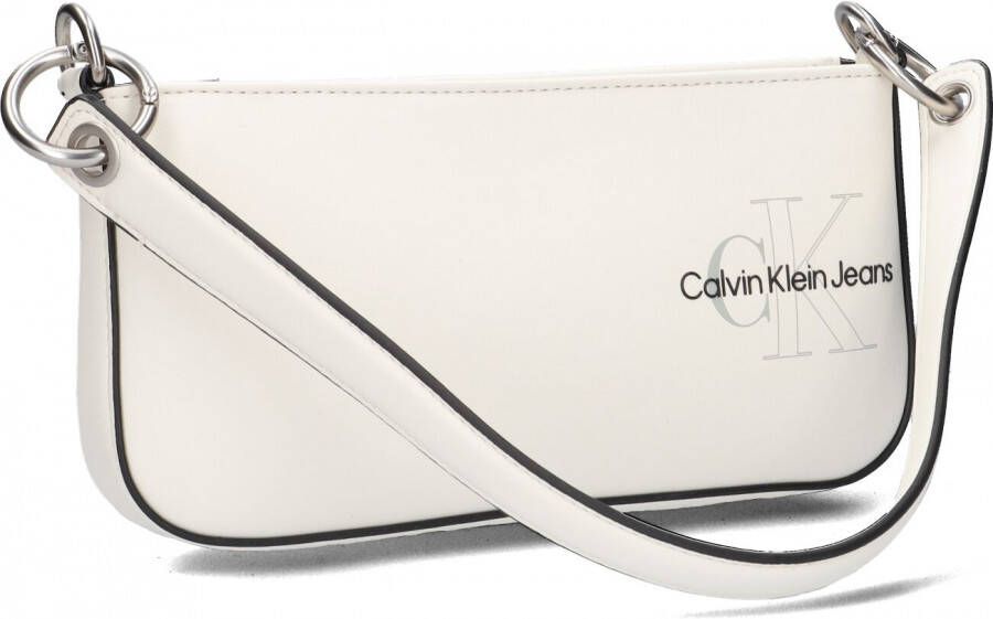 Calvin Klein Witte Schoudertas Sculpted Shoulder Pouch Two Tone