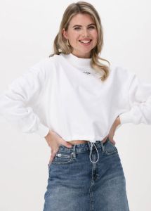 Calvin Klein Sweatshirt STACKED LOGO MOCKNECK SWEATSHIRT met jeans logo-opschrift