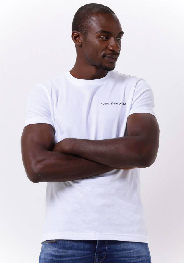 Calvin Klein Heren Polo T-shirt Chest Institutional White Heren