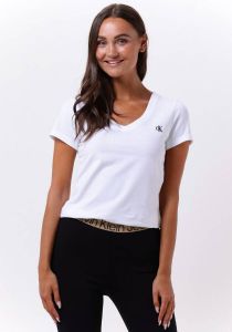 Calvin Klein Shirt met V-hals CK EMBROIDERY STRETCH V-NECK met klein -logo-borduursel