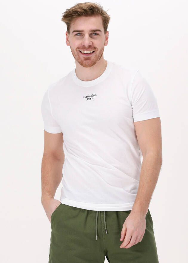 Calvin Klein Men Short Sleeve T-shirt White Wit Heren