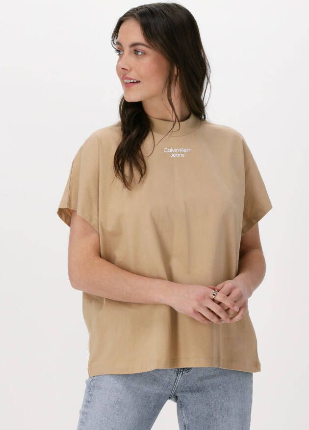 Calvin Klein Zand T-shirt Stacked Logo Loose Tee