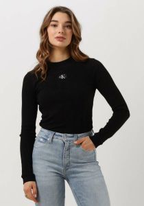 Calvin Klein Jeans Shirt met lange mouwen en structuurmotief