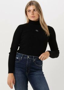 Calvin Klein Jeans Zwarte Sweaters met Verfijnd Design Zwart Dames
