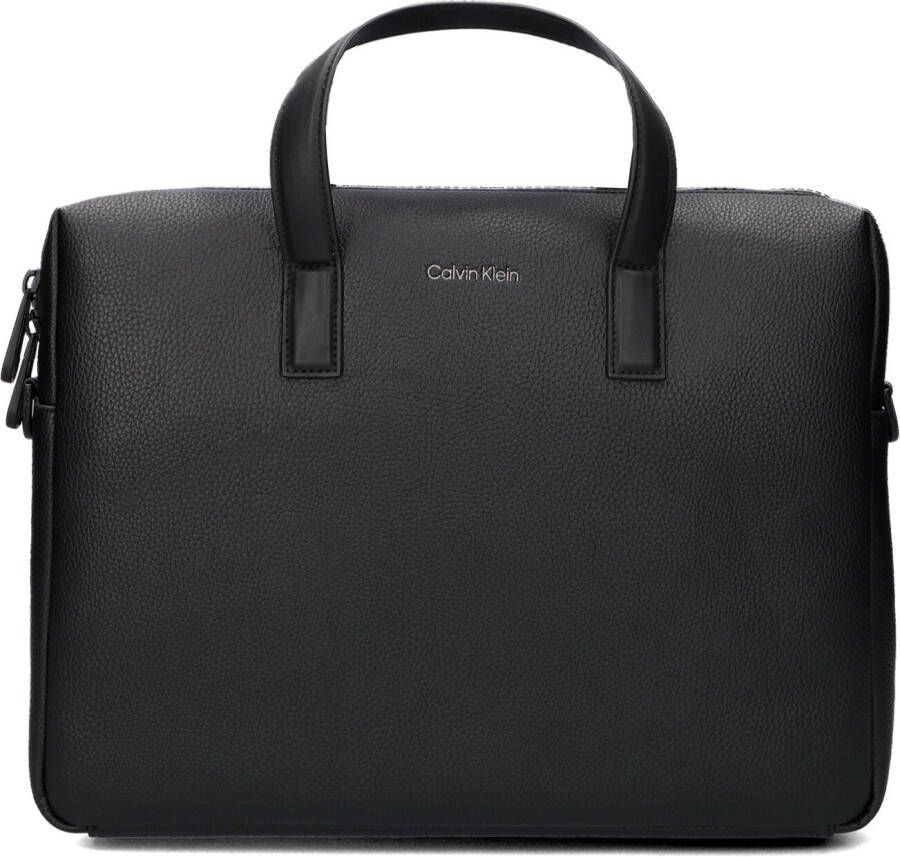 Calvin Klein Zwarte Laptoptas Duurzaam en Stijlvol Black Heren