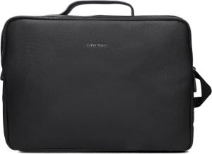 Calvin Klein Zwarte Laptoptas Ck Must Pique 2g Conv Laptop Bag
