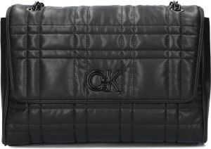 Calvin Klein Shoppers Re-Lock Quilt Shoulder Bag Large in black