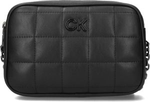 Calvin Klein Zwarte Schoudertas Re-lock Quilt Camera Bag