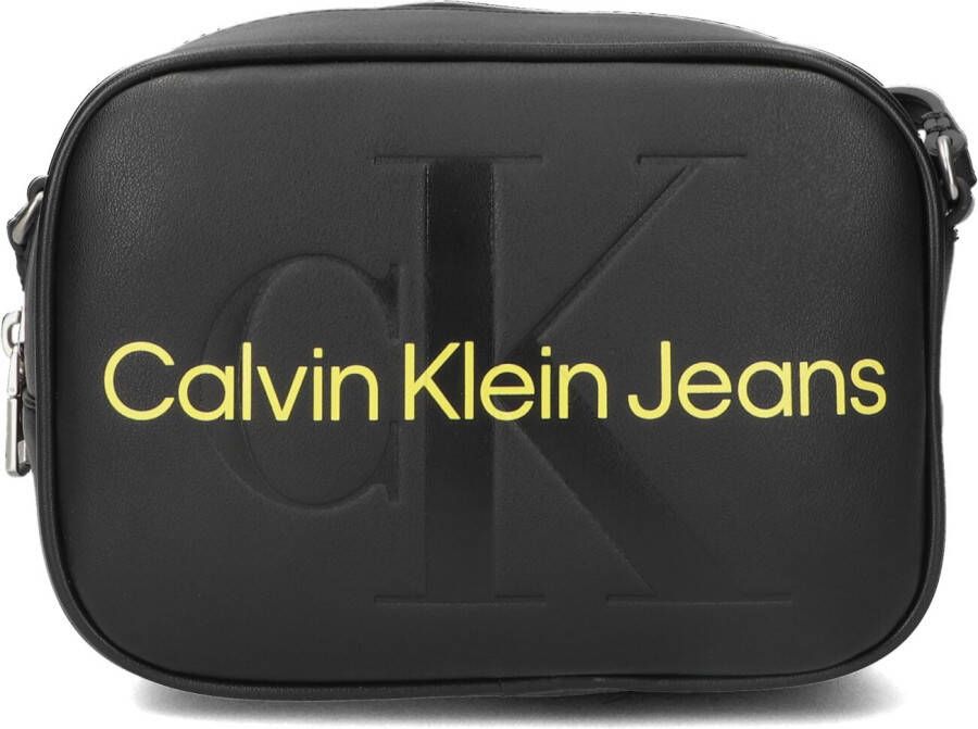 Calvin Klein Jeans Zwarte Bedrukte Tas met Rits voor Vrouwen Black Dames