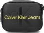 Calvin Klein Jeans Zwarte Bedrukte Tas met Rits voor Vrouwen Black Dames - Thumbnail 1