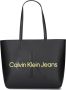 Calvin Klein Jeans Zwarte tas voor vrouwen voor lente zomer Black Dames - Thumbnail 1