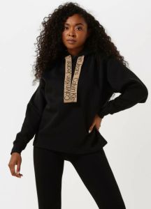 Calvin Klein Zwarte Sweater Contrast Drawcords Hoodie