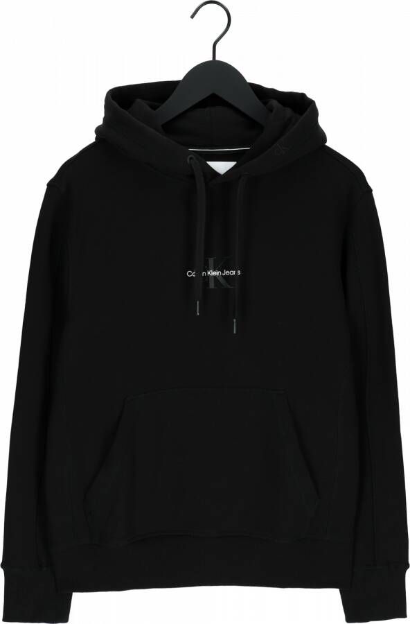 CALVIN KLEIN Dames Truien & Vesten Monogram Logo Hoodie Zwart