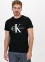 Calvin Klein Zwarte T-shirt Iconic Monogram Ss Slim Tee - Thumbnail 1