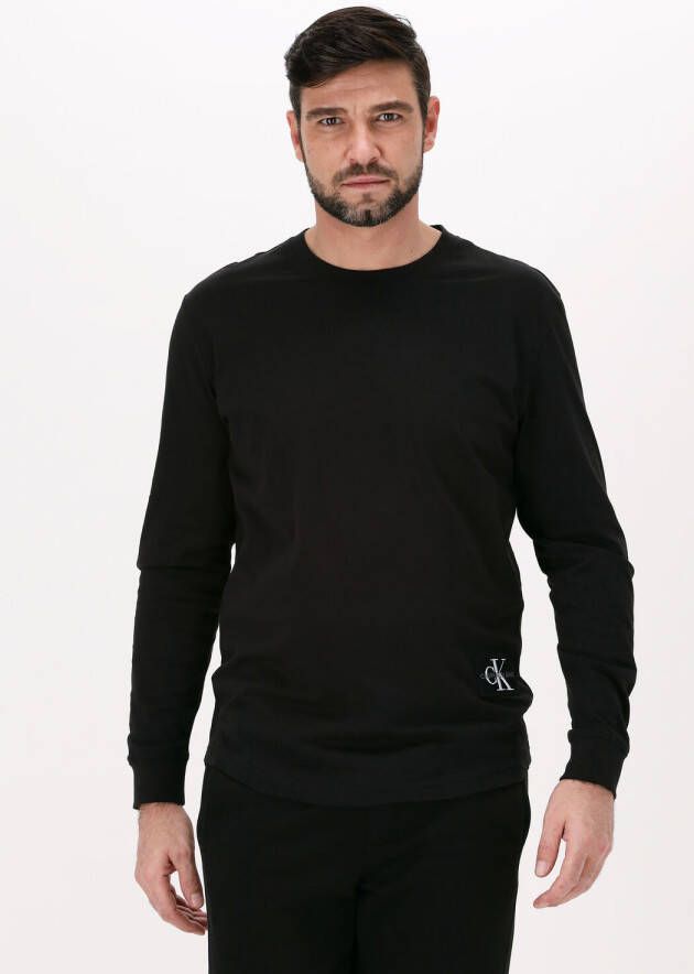 Calvin Klein Shirt met lange mouwen MONOLOGO BADGE LS ROUND HEM TEE