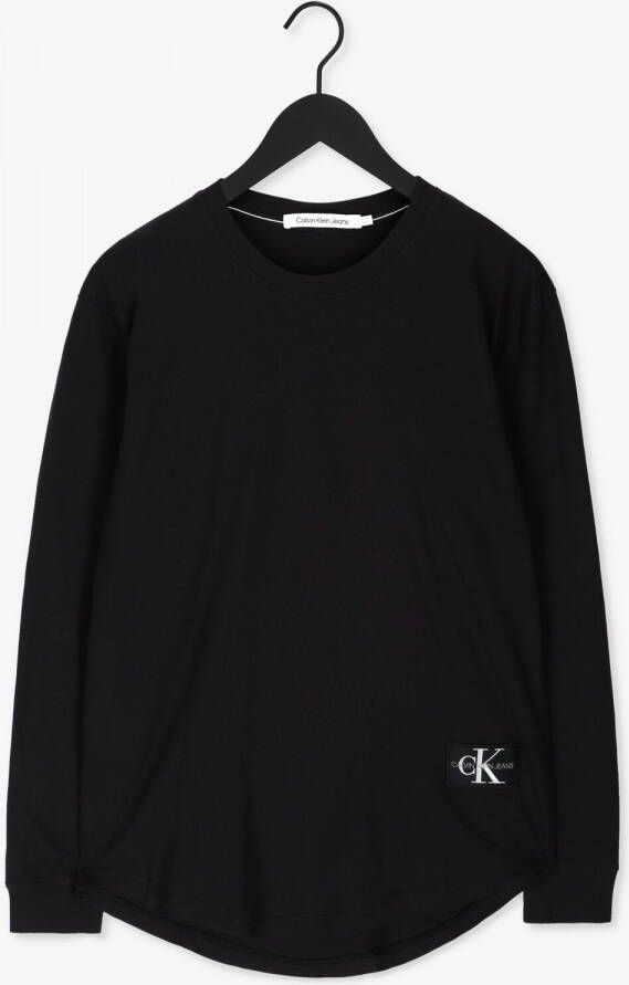 Calvin Klein Shirt met lange mouwen MONOLOGO BADGE LS ROUND HEM TEE