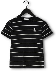 Calvin Klein Zwarte T-shirt Print Sunreveal Stripe Ss Tshirt