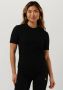 CALVIN KLEIN Dames Tops & T-shirts Rib Short Sleeve Tee Zwart - Thumbnail 1