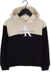 Calvin Klein Zwarte Trui Clr Block Monogram Hoodie