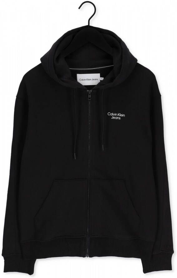 Calvin Klein Capuchonsweatvest STACKED LOGO ZIP TROUGH