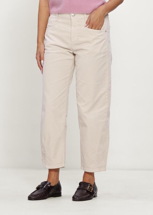 CAMBIO tapered fit corduroy broek van katoenmix model 'ELIN'