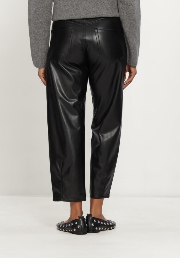 CAMBIO straight fit kunstleren broek met riemlussen model 'ELIN' - Foto 2