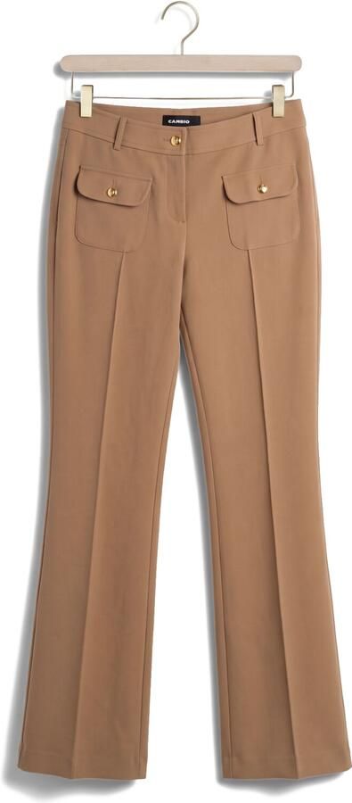 CAMBIO Dames Broeken Farah Pocket Long Wool Substiture Double Camel - Foto 4