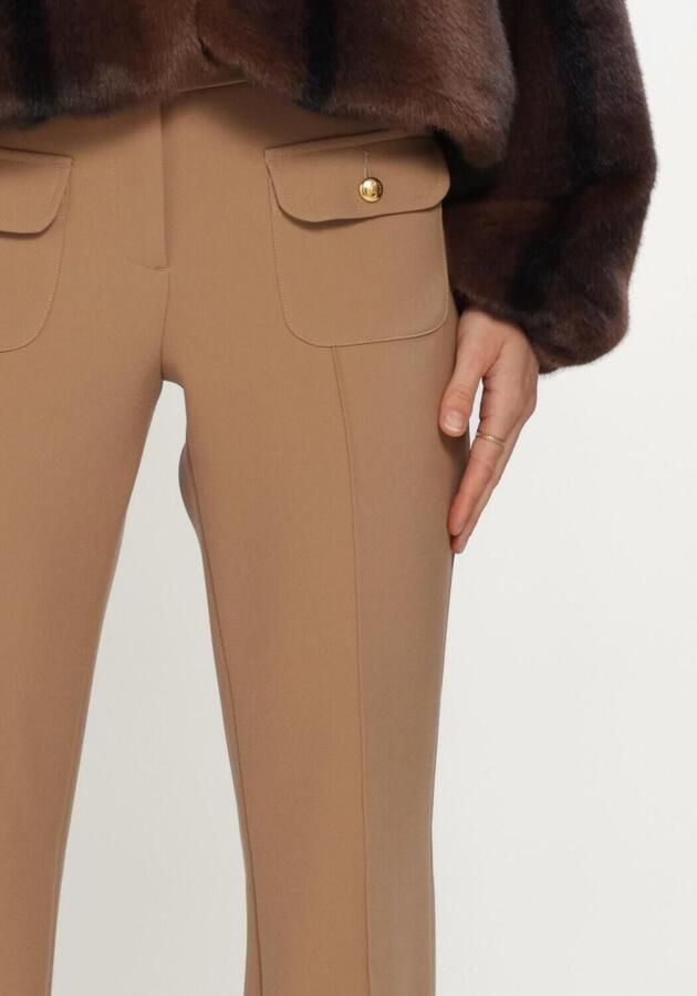 CAMBIO Dames Broeken Farah Pocket Long Wool Substiture Double Camel - Foto 3